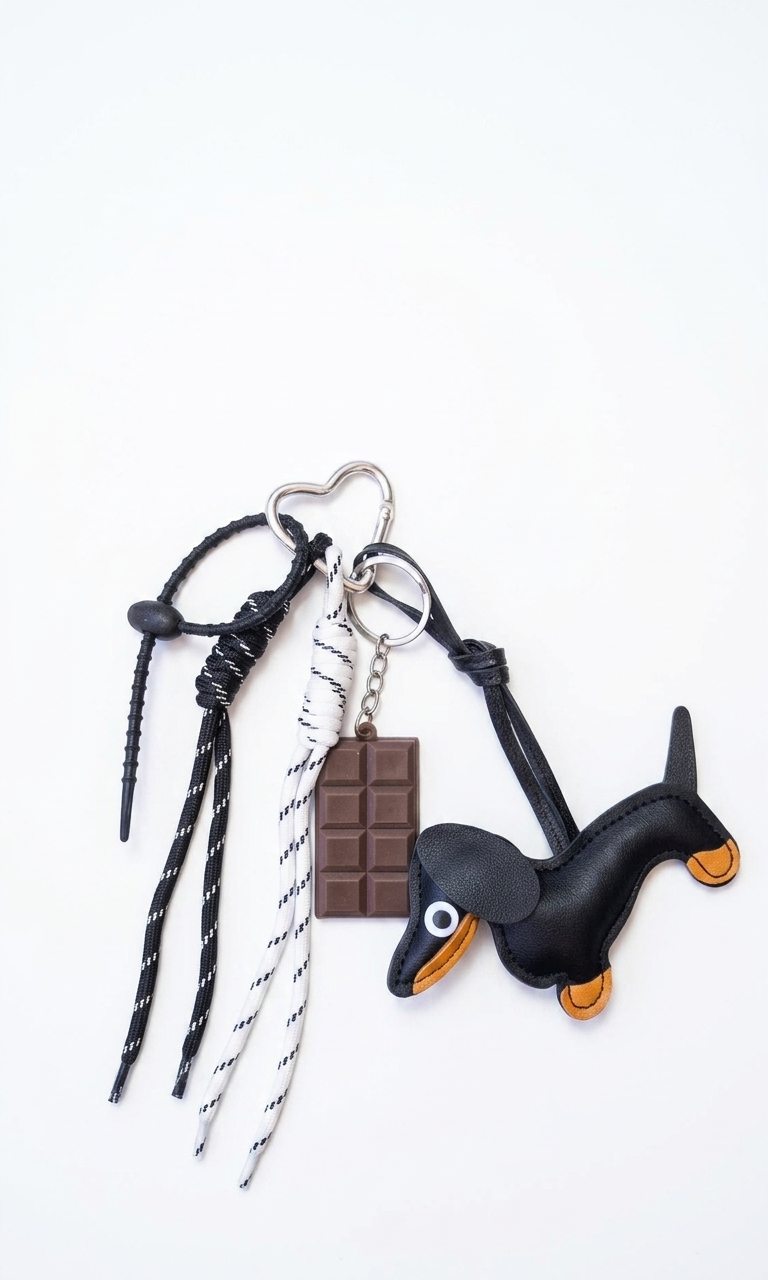 Chocolate × Black Dachshund - Bag Charm