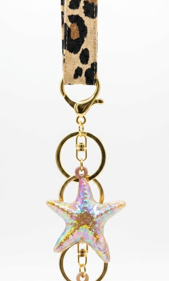 Iridescent Seastars - Bag Charms