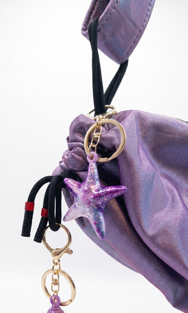 Iridescent Seastars - Bag Charms
