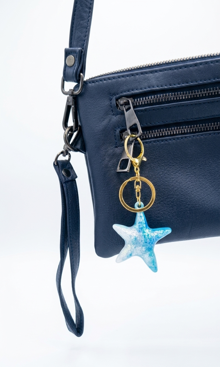 Iridescent Seastars - Bag Charms