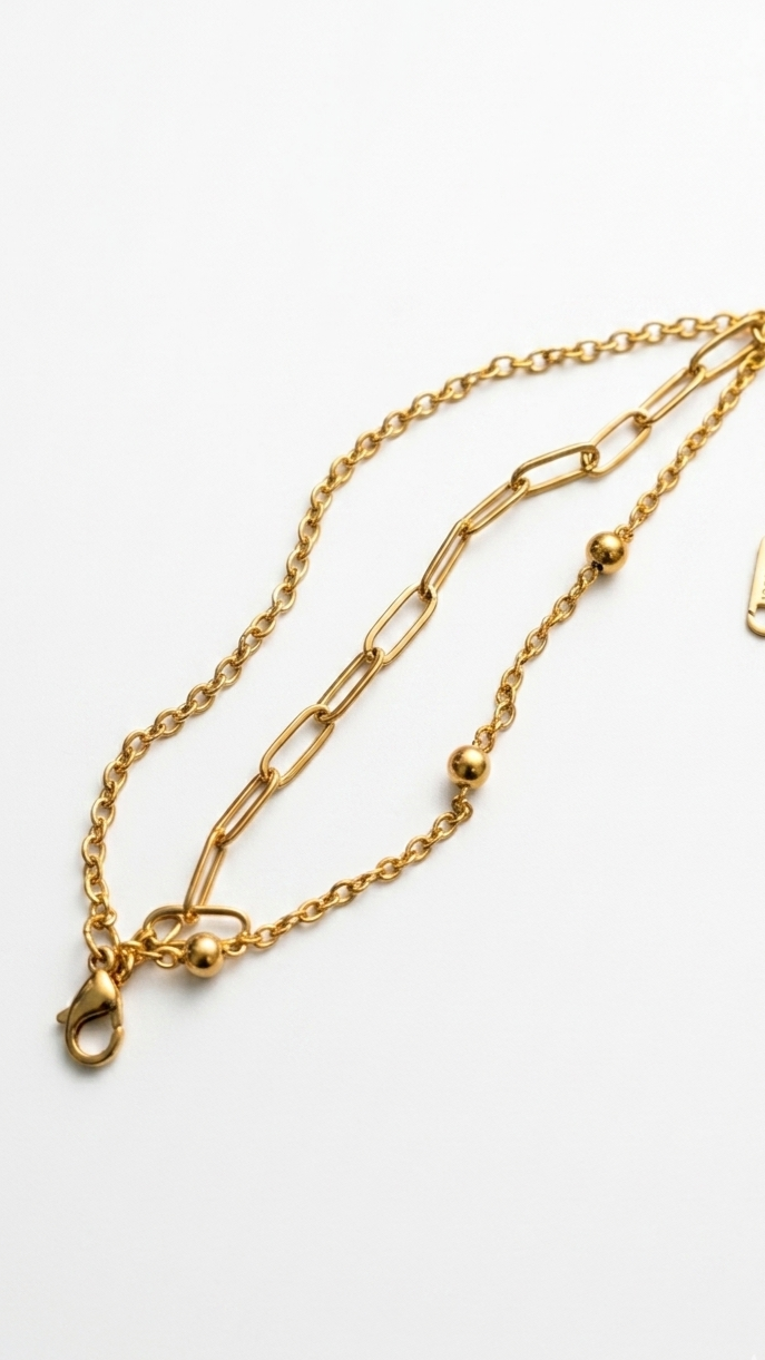 Triple-layered bracelet