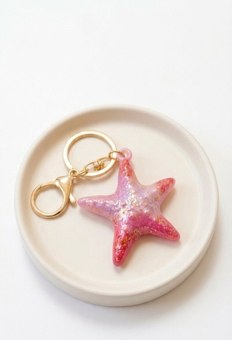 Iridescent Seastars - Bag Charms