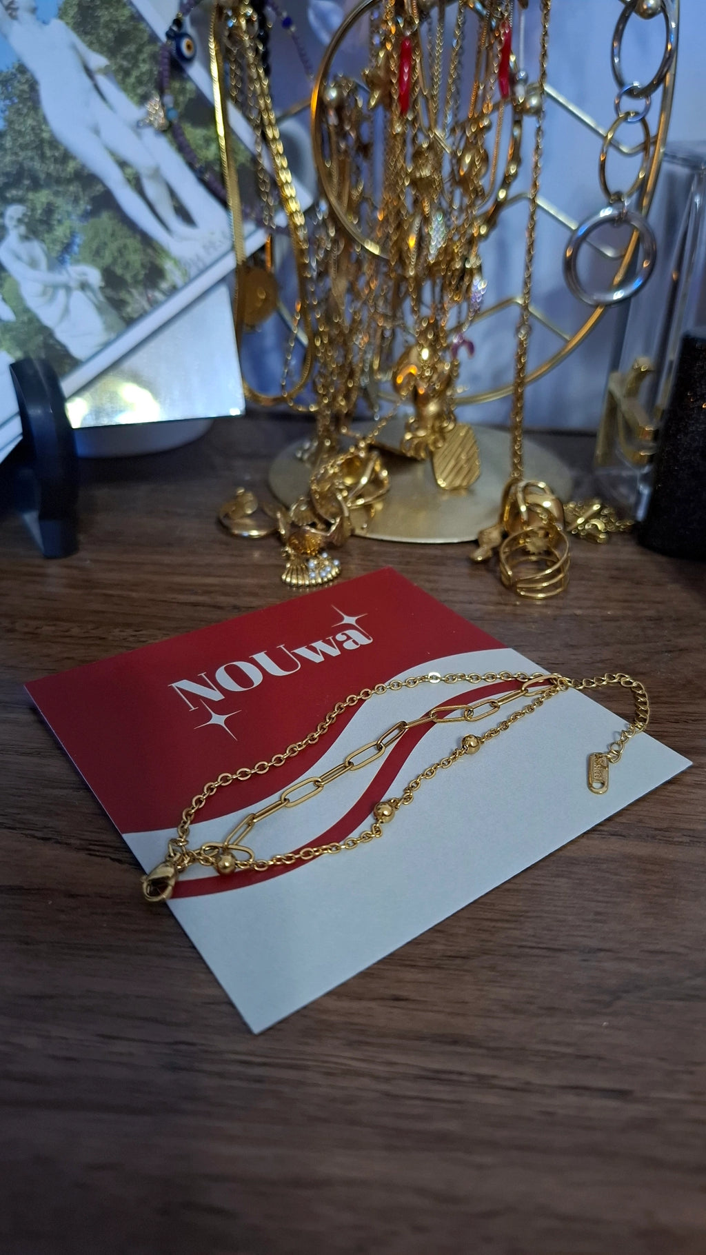 Triple-layered bracelet